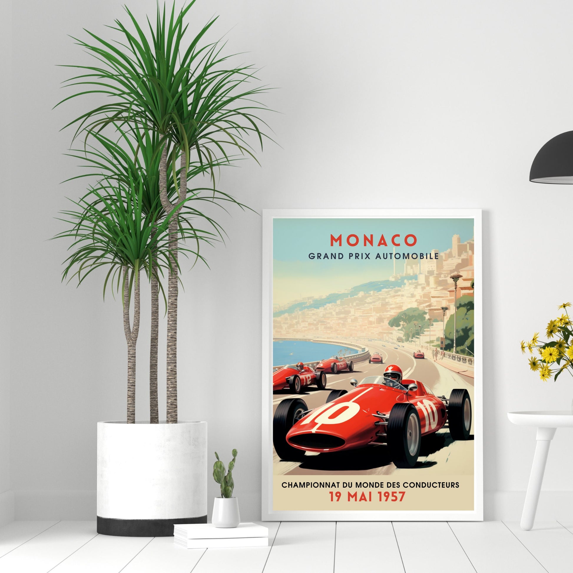 Impression Grand Prix de Formule 1 de Monaco | Impression voiture vintage | Affiche Monaco | Monaco Grand prix