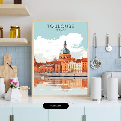 Impression Toulouse | Impression de voyage Toulouse | Affiche Toulouse