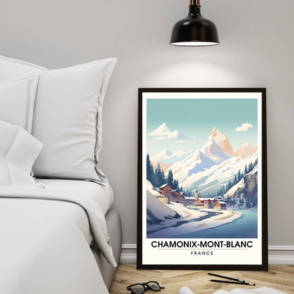 Affiche Chamonix-Mont-Blanc | Affiche Chamonix | Impression Chamonix-Mont-Blanc| Affiche ski