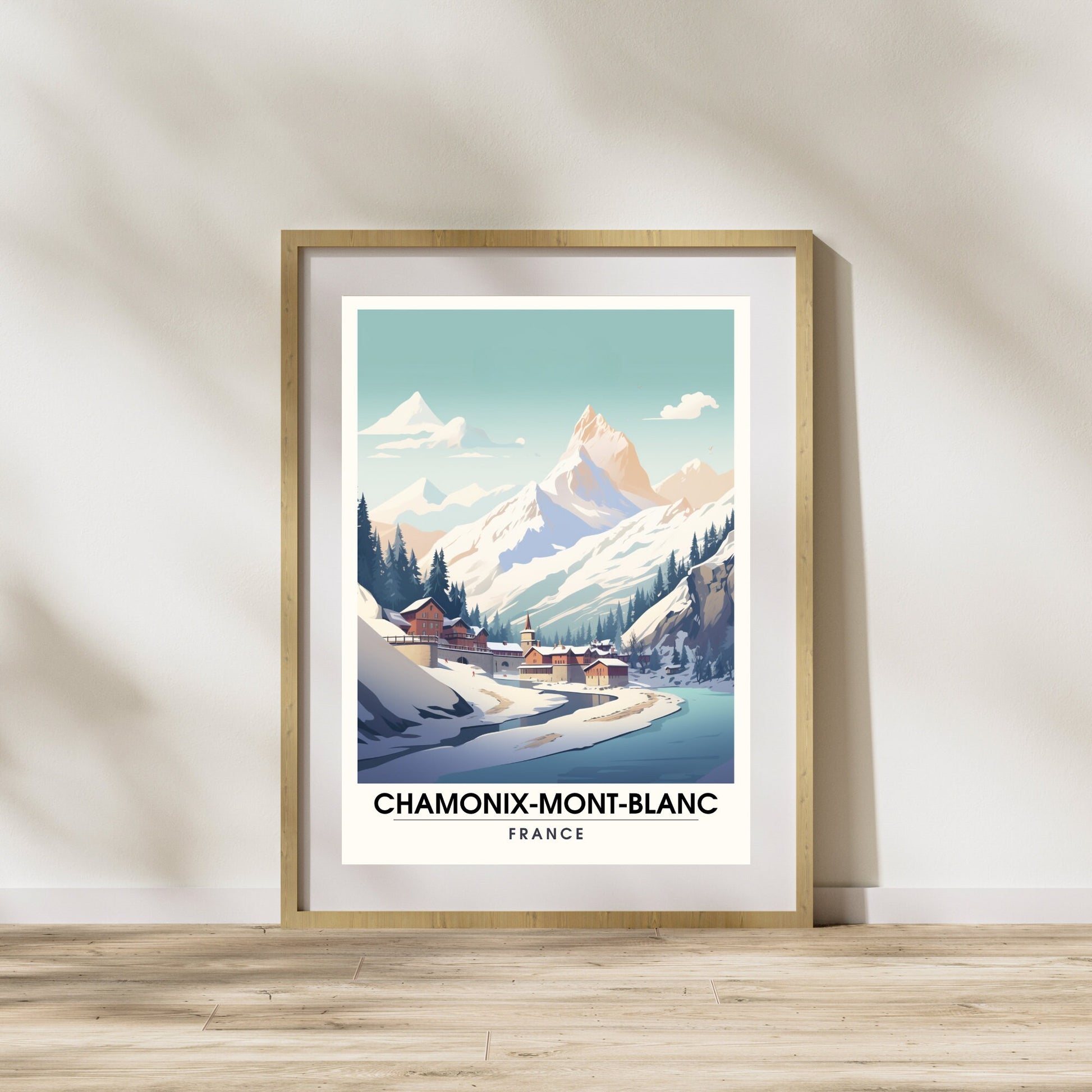 Affiche Chamonix-Mont-Blanc | Affiche Chamonix | Impression Chamonix-Mont-Blanc| Affiche ski