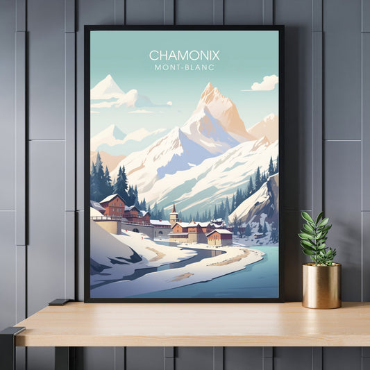 Impression de voyage Chamonix-Mont-Blanc | Affiche Chamonix | Chamonix-Mont-Blanc, | Affiche Mont Blanc