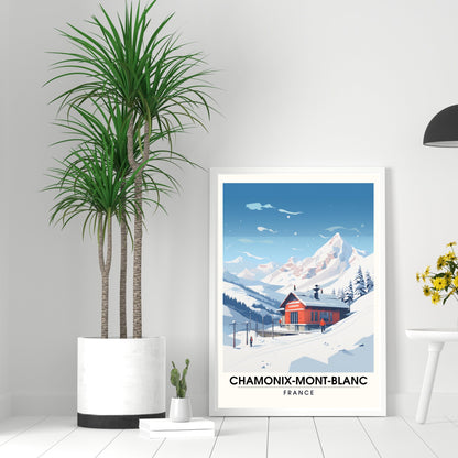 Impression de voyage Chamonix-Mont-Blanc | Affiche de voyage Chamonix | Chamonix-Mont-Blanc, | Affiche Mont Blanc