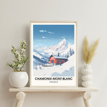 Impression de voyage Chamonix-Mont-Blanc | Affiche de voyage Chamonix | Chamonix-Mont-Blanc, | Affiche Mont Blanc