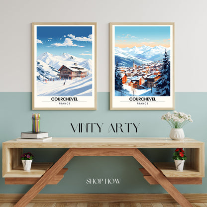 Impression de voyage Courchevel | Affiche Courchevel | Courchevel | Affiche ski