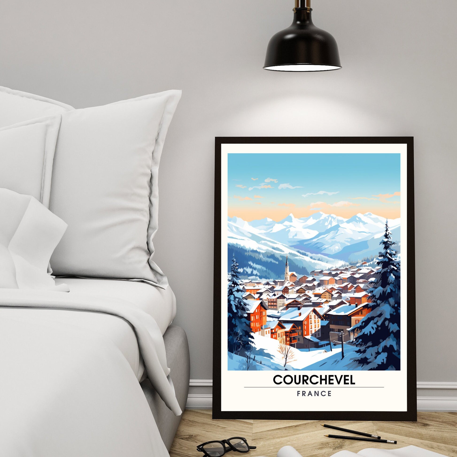 Affiche Courchevel | impression Courchevel | Courchevel | Affiche ski