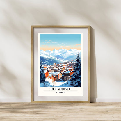 Affiche Courchevel | impression Courchevel | Courchevel | Affiche ski