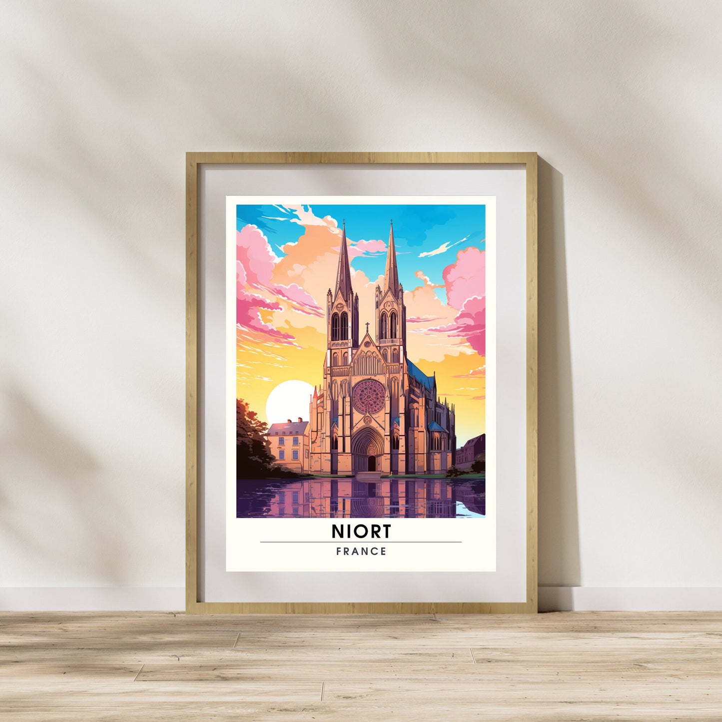 Affiche de voyage Niort | impression de voyage Niort , France