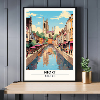 Affiche Niort, France | impression de voyage Niort , France