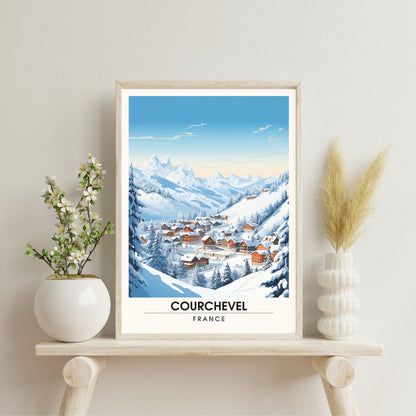 Affiche Courchevel | impression station Courchevel | Courchevel | Affiche ski