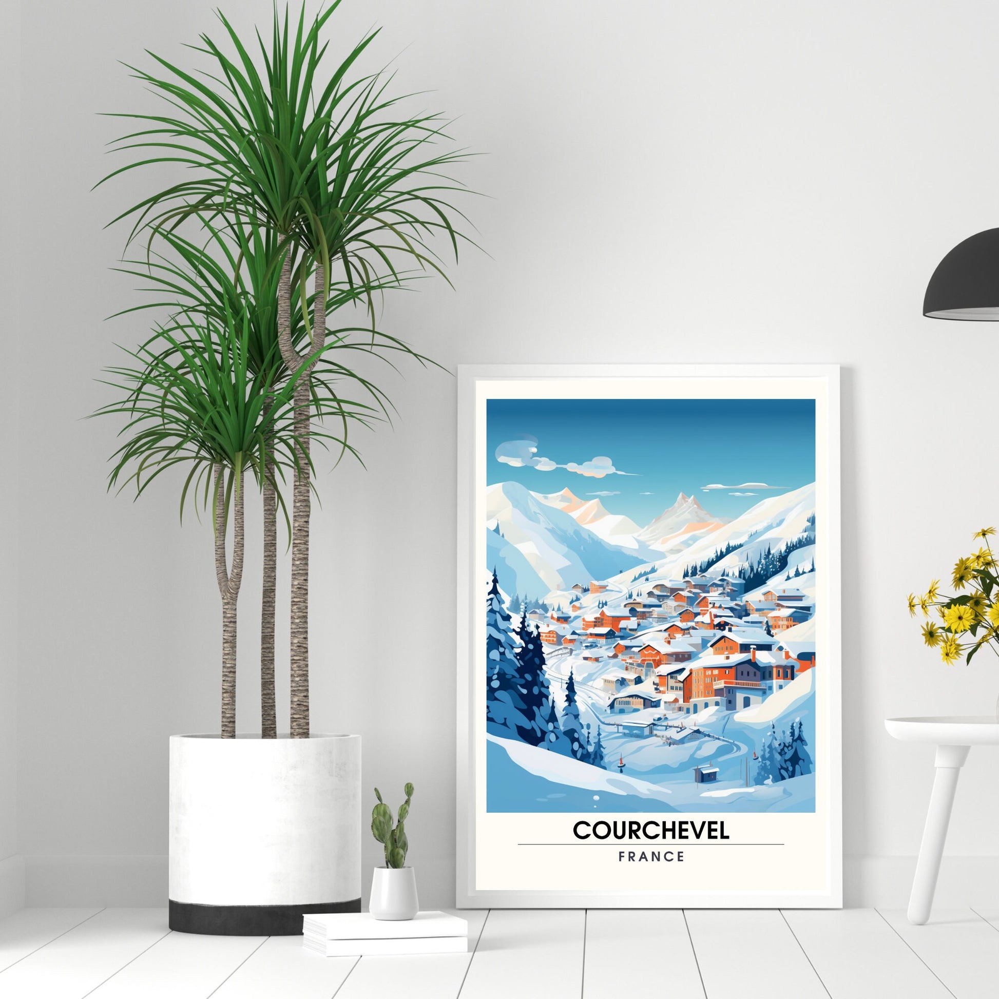 Affiche Courchevel | impression station Courchevel | affiche montagne | Affiche ski