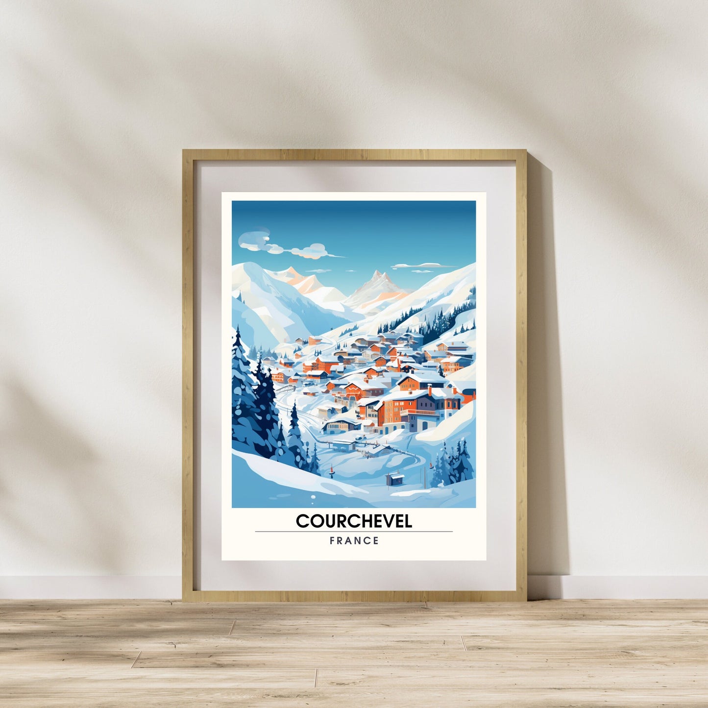 Affiche Courchevel | impression station Courchevel | affiche montagne | Affiche ski