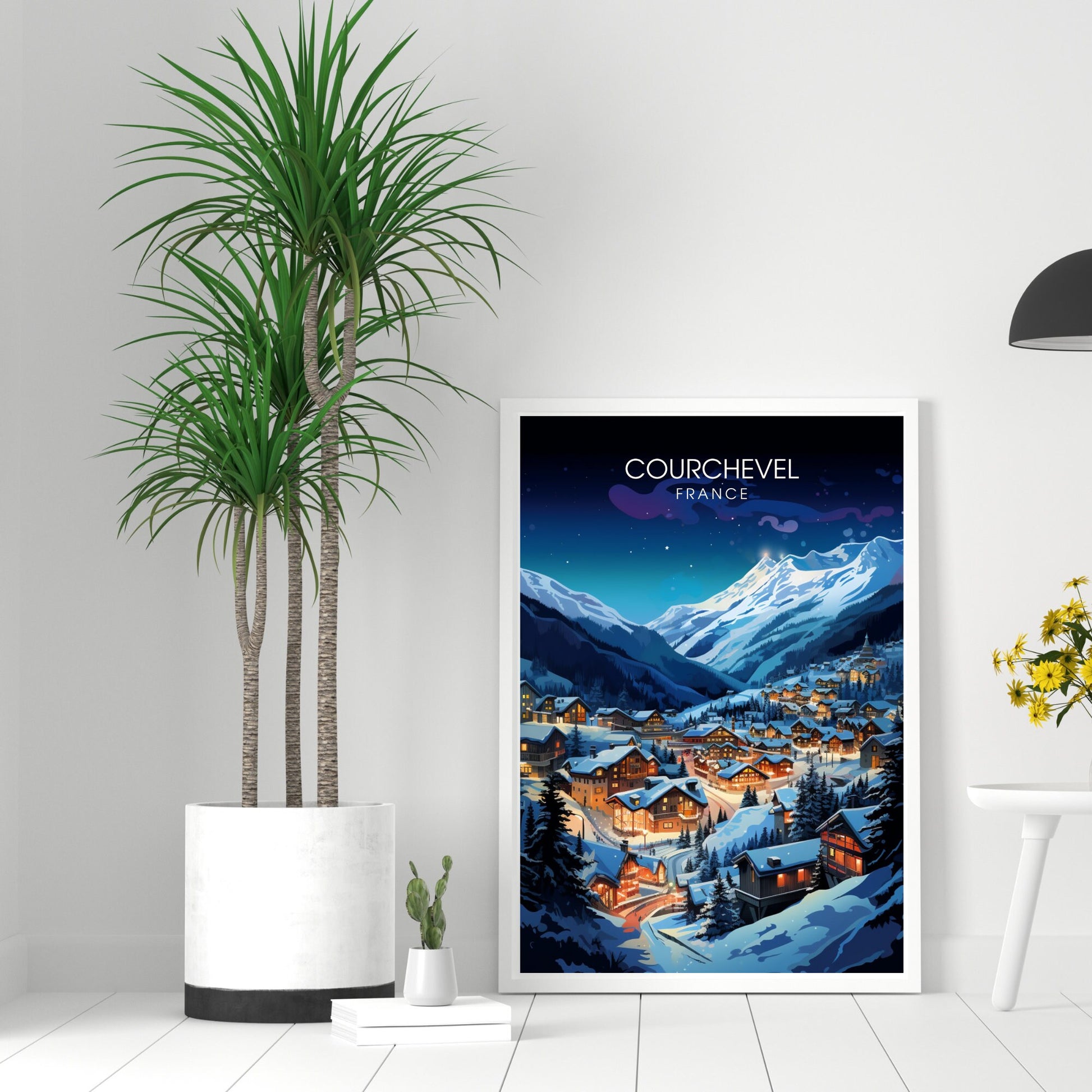 Affiche Courchevel | impression Courchevel | Plongez dans la magie nocturne de Courchevel