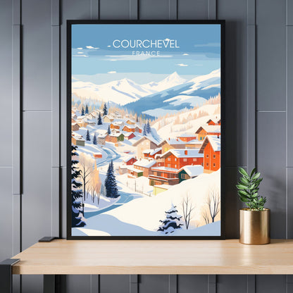 Affiche Courchevel | impression Courchevel | Plongez dans la magie de Courchevel