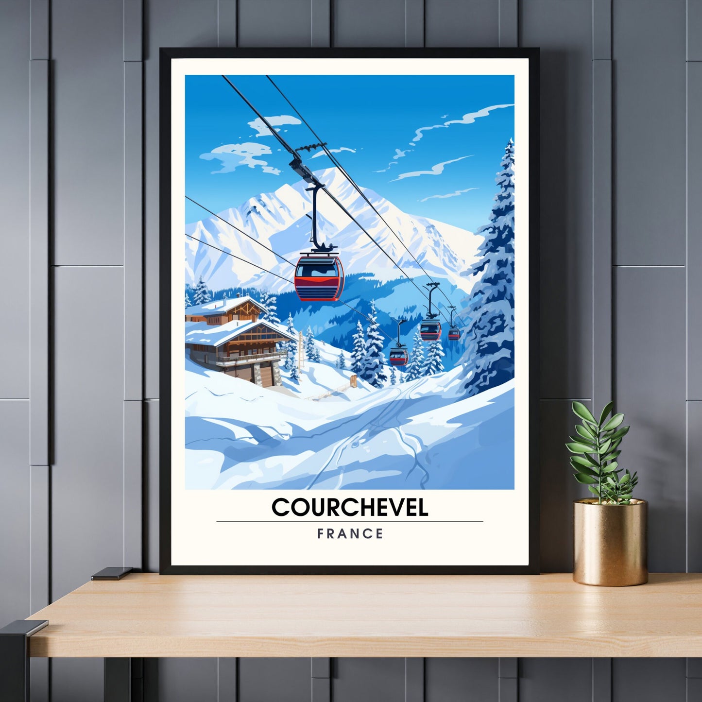 Affiche Courchevel | impression Courchevel | l'élégance de Courchevel