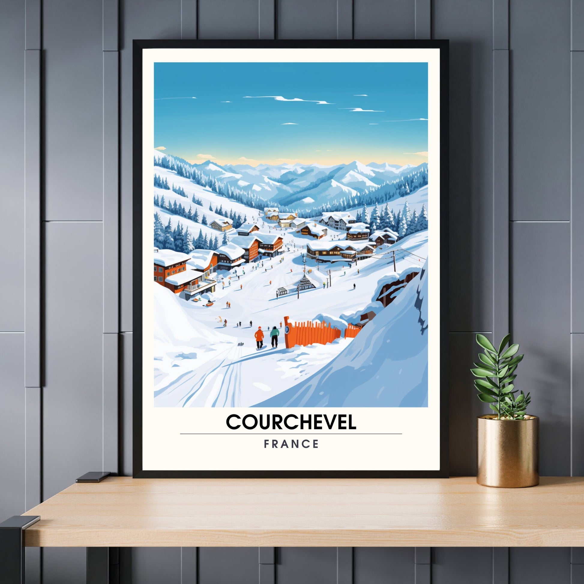 Affiche Courchevel | impression Courchevel | Découvrez l'élégance de Courchevel