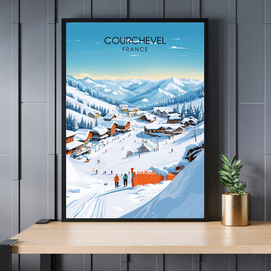 Affiche Courchevel | impression Courchevel | Plongez dans l'atmosphère enchanteresse de Courchevel