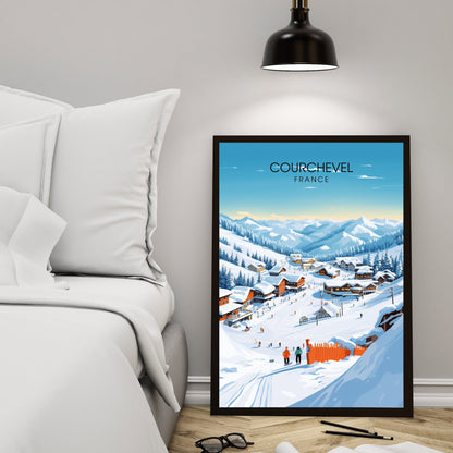 Affiche Courchevel | impression Courchevel | Plongez dans l'atmosphère enchanteresse de Courchevel