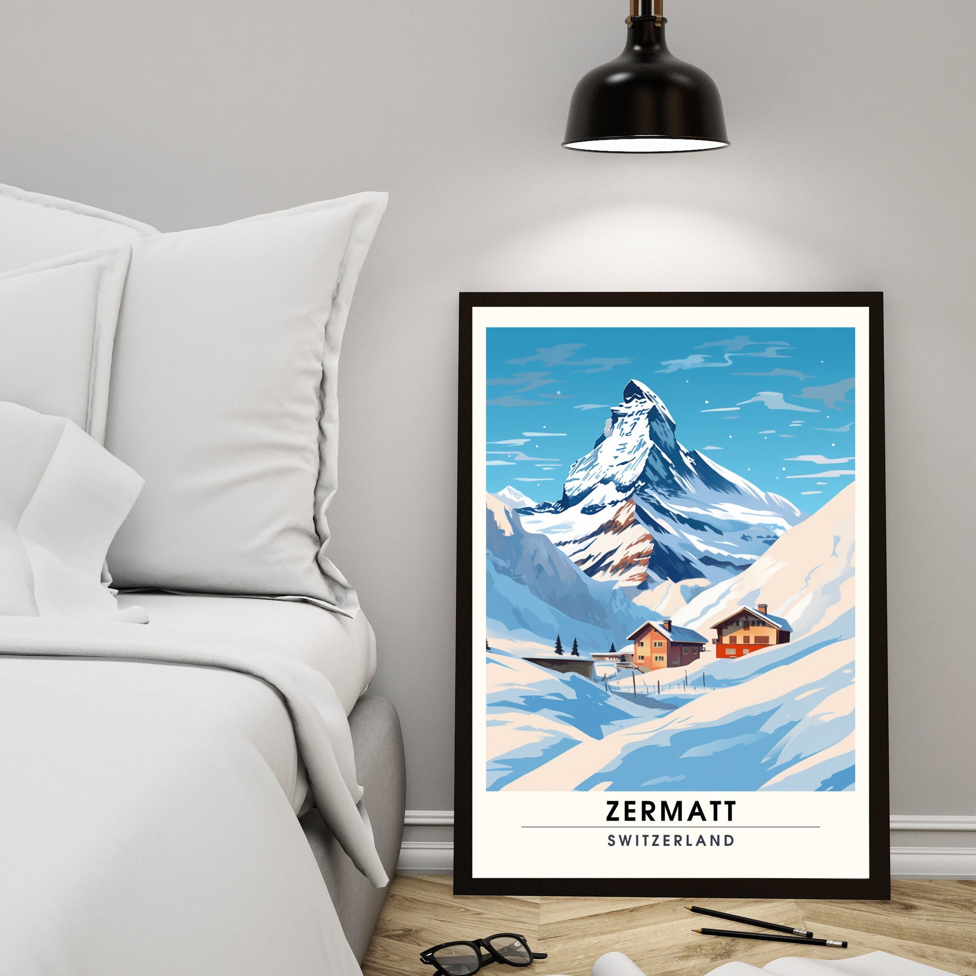 Affiche Zermatt, Suisse | impression Zermatt | Impression de voyage Zermatt