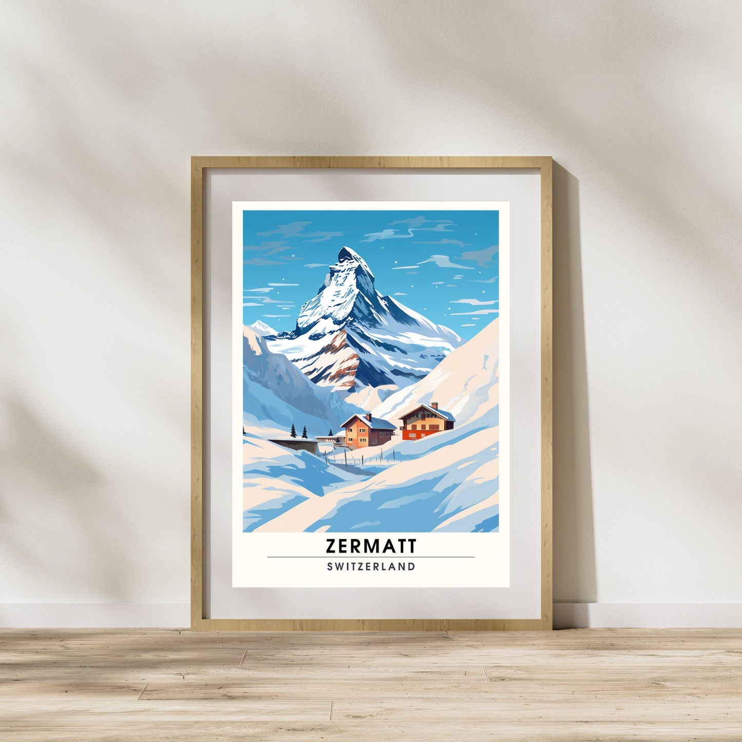 Affiche Zermatt, Suisse | impression Zermatt | Impression de voyage Zermatt