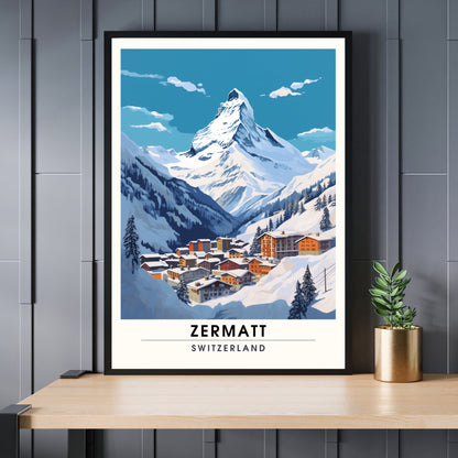 Affiche de voyage Zermatt, Suisse | impression Zermatt | Impression de voyage Zermatt