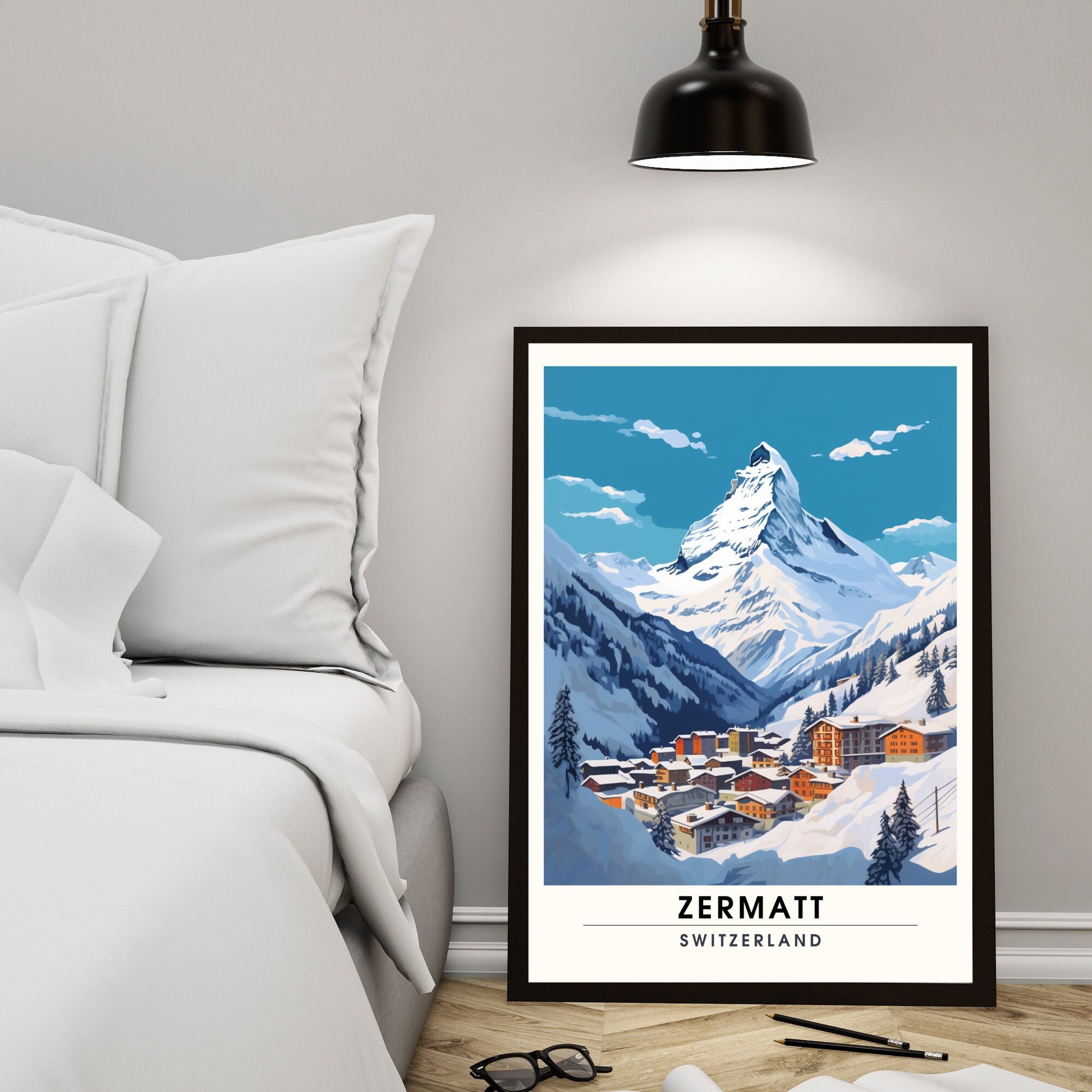 Affiche de voyage Zermatt, Suisse | impression Zermatt | Impression de voyage Zermatt