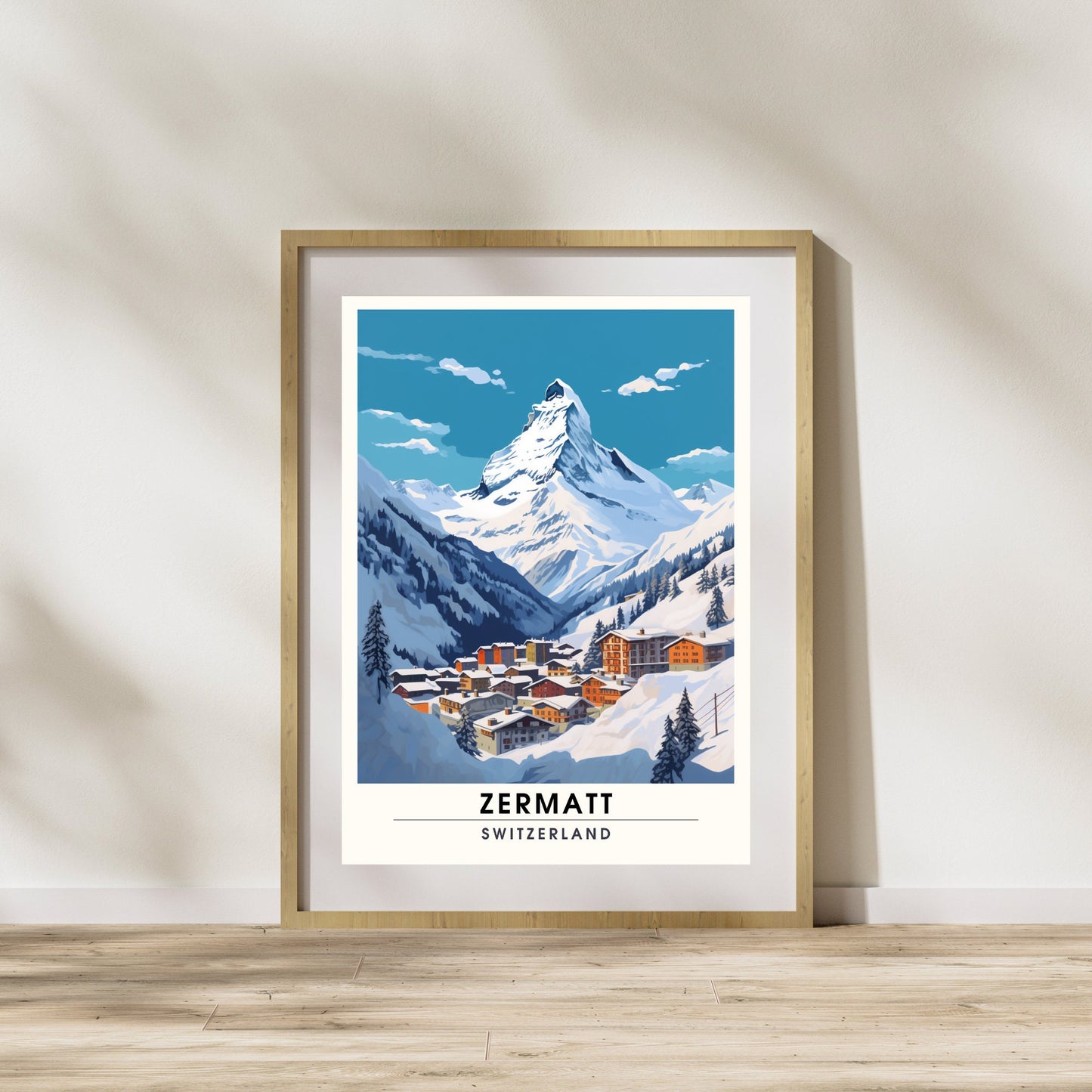 Affiche de voyage Zermatt, Suisse | impression Zermatt | Impression de voyage Zermatt