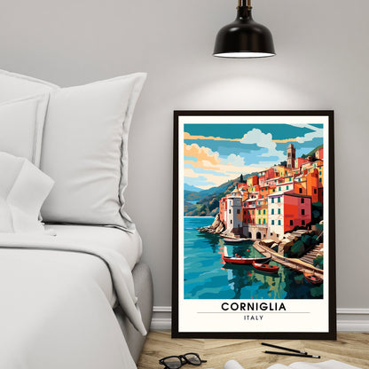 Affiche de voyage Corniglia, Italie | impression de voyage Corniglia | affiche Cinque Terre