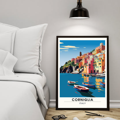 Affiche Corniglia, Italie | impression de voyage Corniglia | affiche Cinque Terre