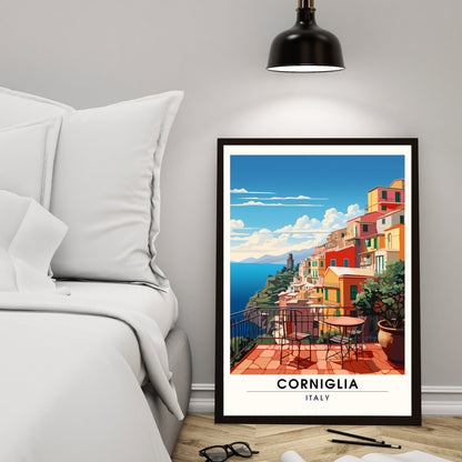 Affiche Corniglia, Italie | impression de voyage Corniglia | affiche de voyage Cinque Terre