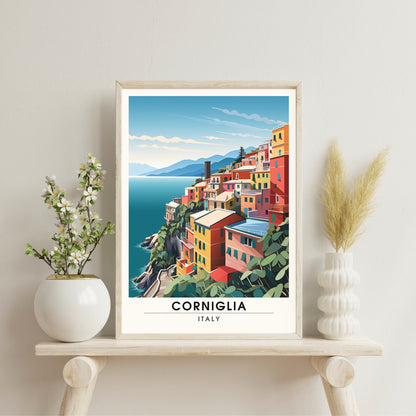 Affiche Corniglia, Italie | impression de voyage Corniglia | la beauté pittoresque de Corniglia