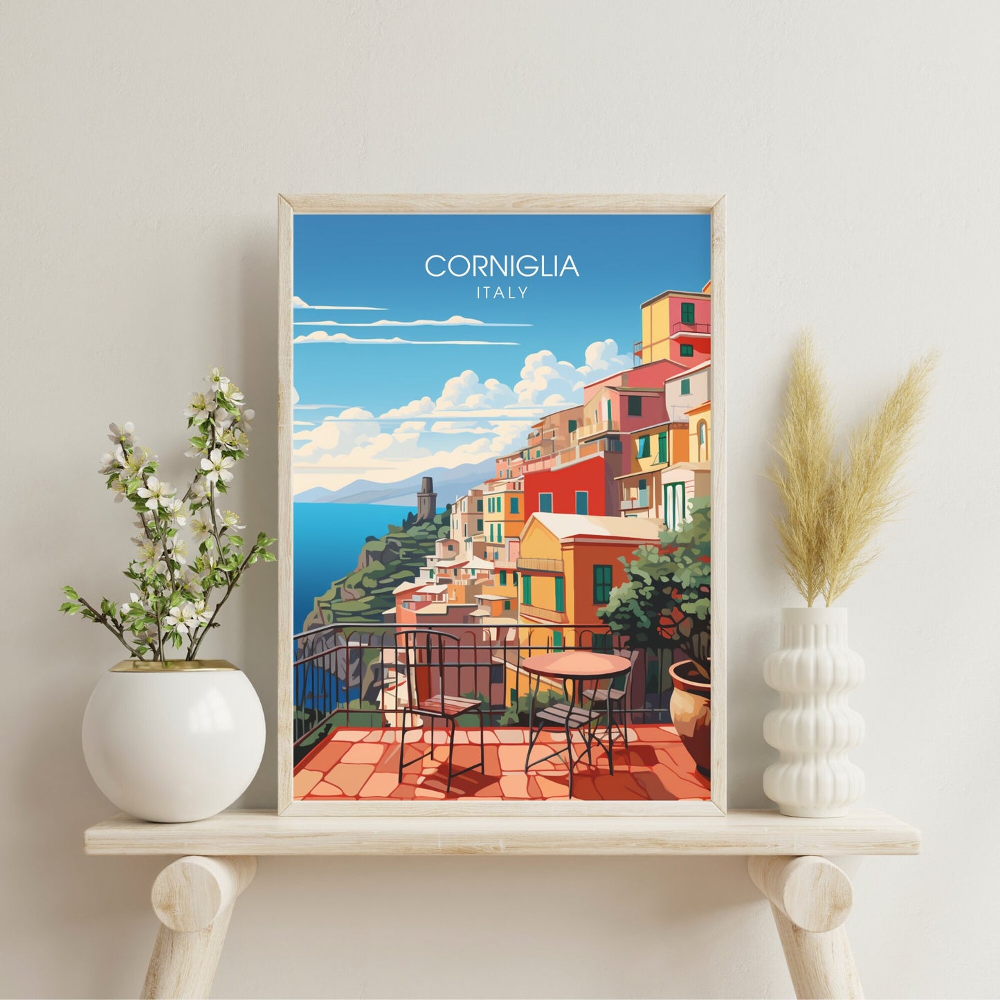 Affiche de voyage Corniglia, Italie | impression de voyage Corniglia | affiche de voyage Cinque Terre | Italie