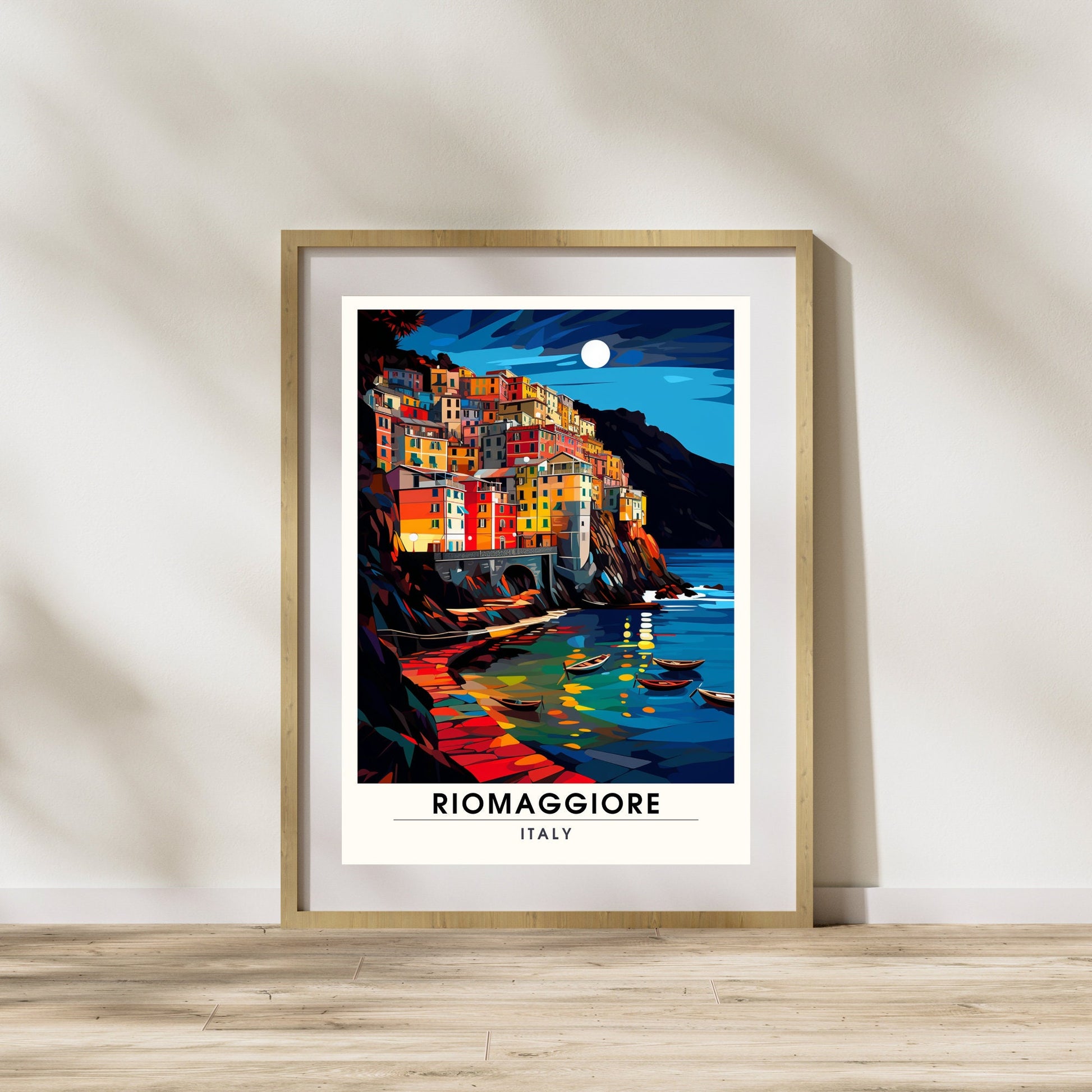 Affiche Riomaggiore Italie | impression de voyage Riomaggiore | affiche de voyage Cinque Terre | affiche Italie