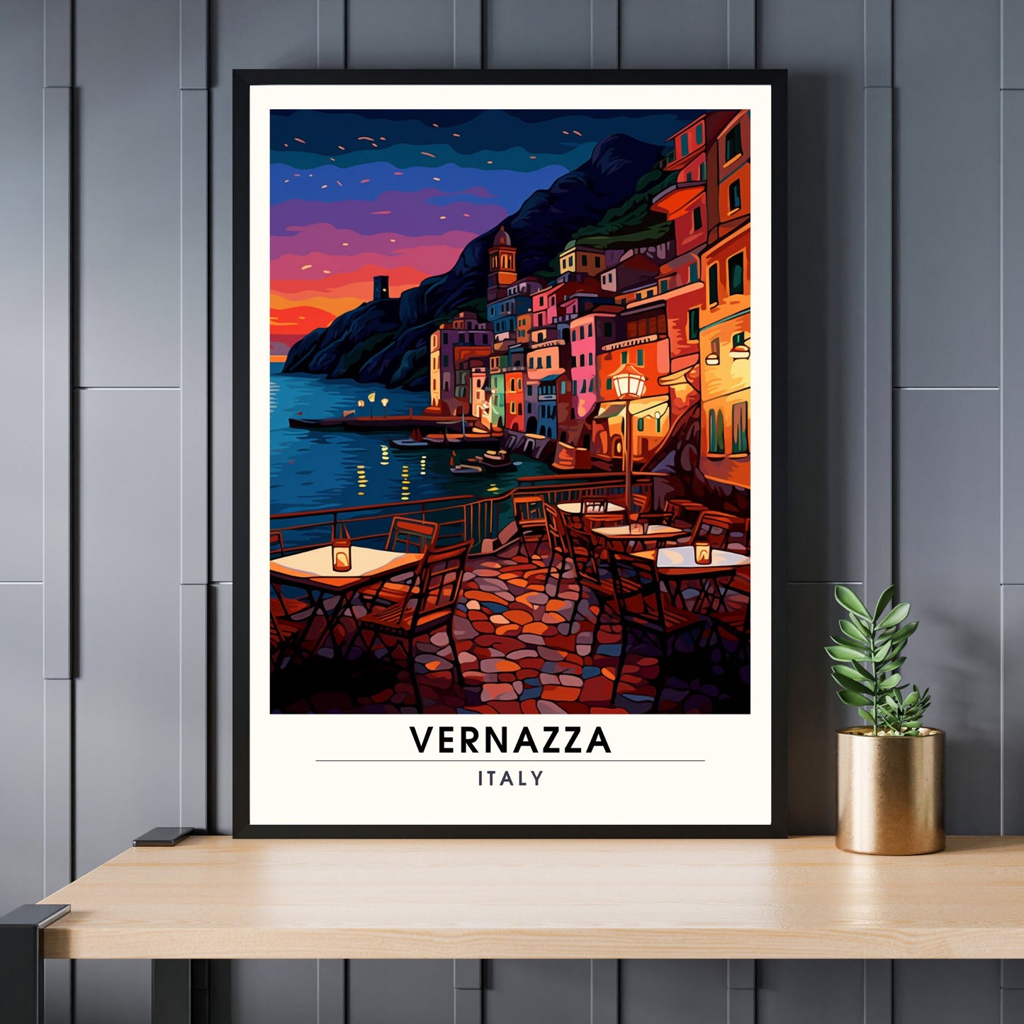 Affiche Vernazza, Italie | impression de voyage Vernazza | affiche de voyage Cinque Terre | affiche Italie