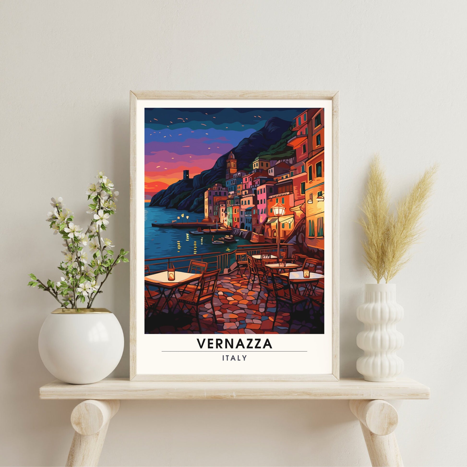 Affiche Vernazza, Italie | impression de voyage Vernazza | affiche de voyage Cinque Terre | affiche Italie