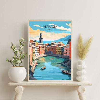 Affiche Vernazza, Italie | impression de voyage Vernazza | affiche de voyage Cinque Terre | affiche Italie