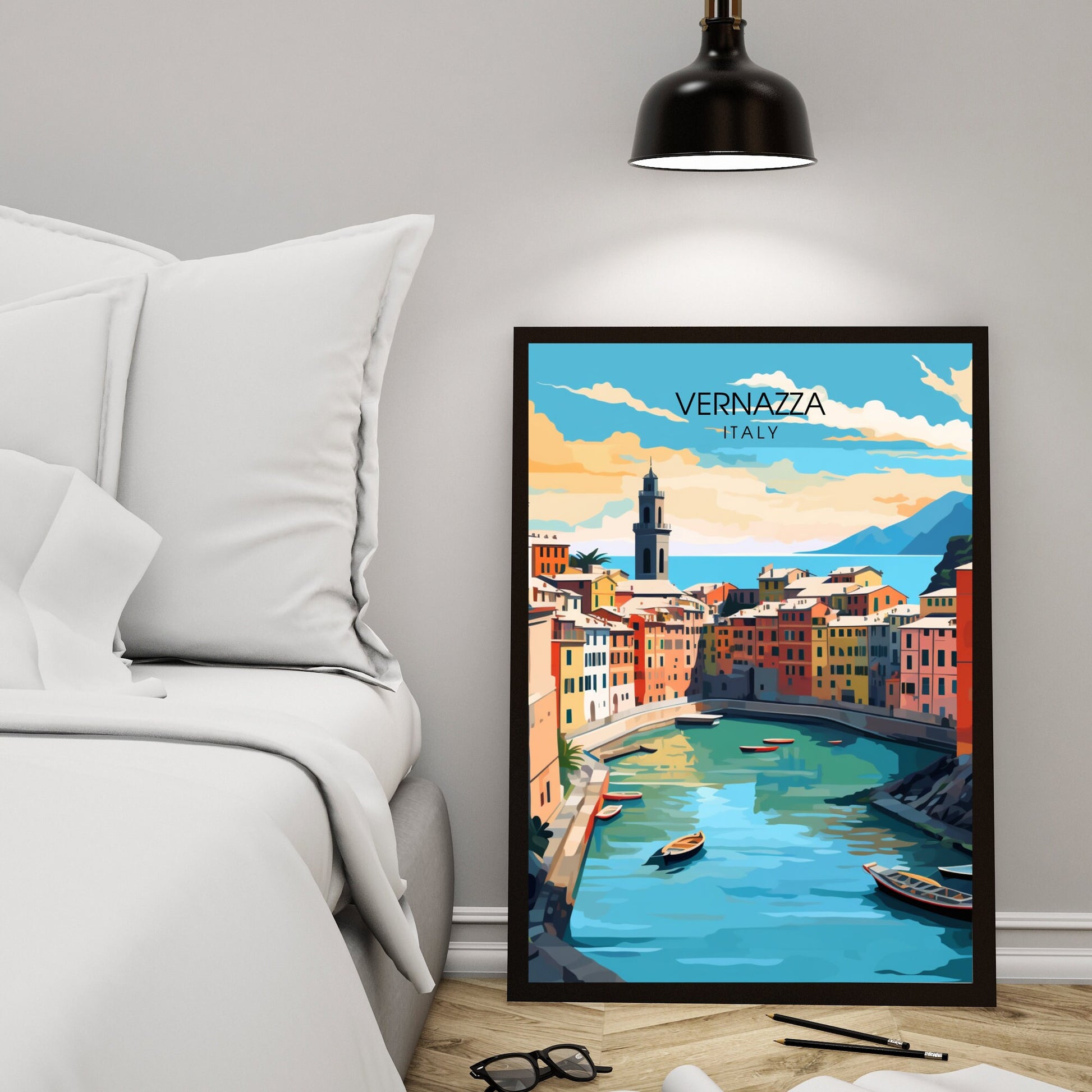 Affiche Vernazza, Italie | impression de voyage Vernazza | affiche de voyage Cinque Terre | affiche Italie