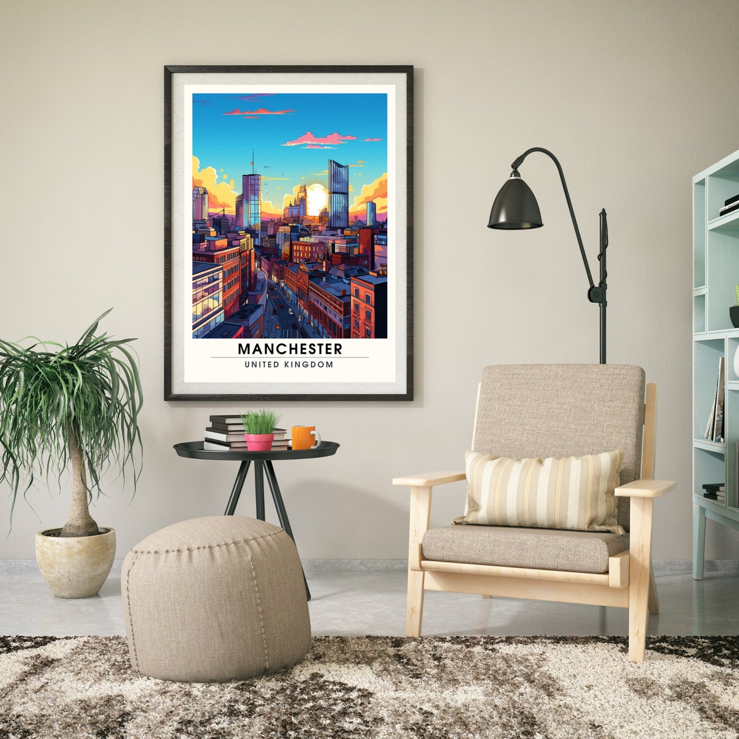 Affiche Manchester | impression de voyage Manchester | affiche de voyage Manchester | Affiche Grande Bretagne