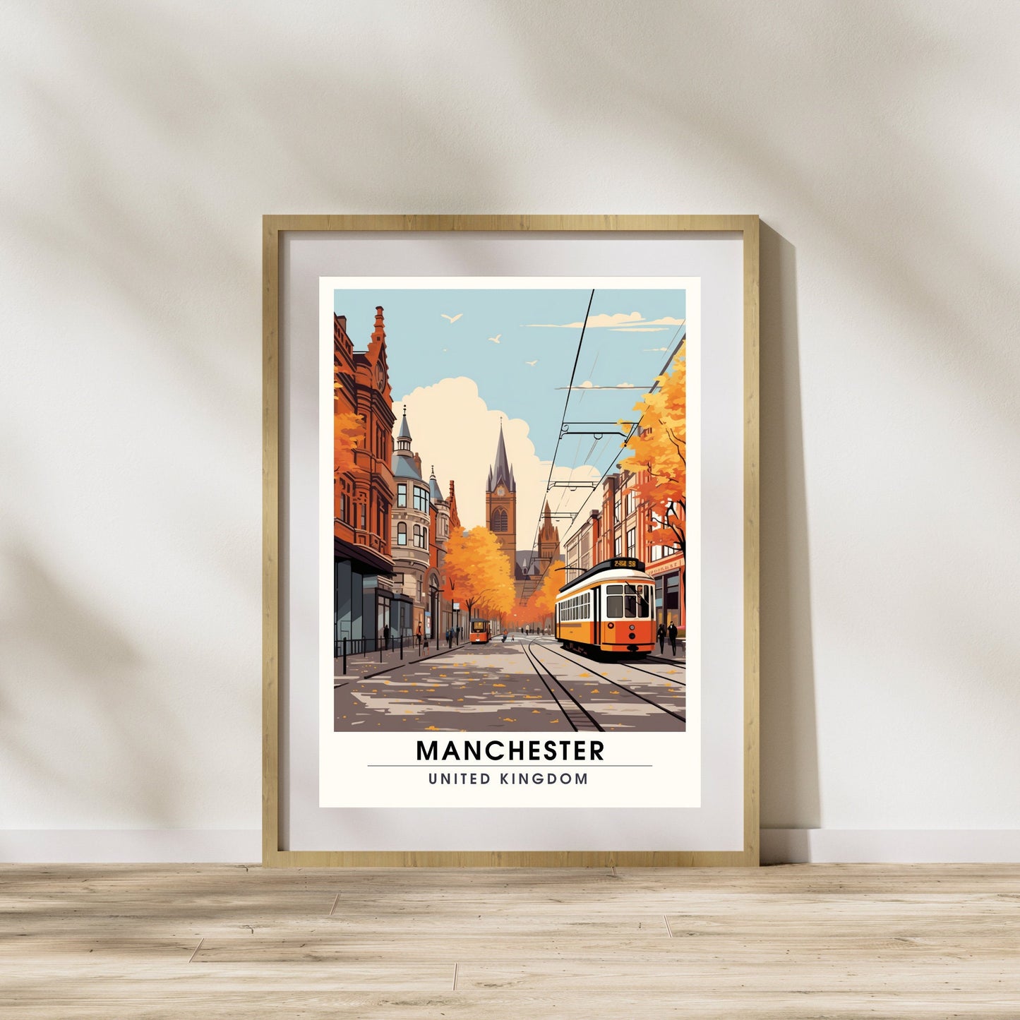 Affiche Manchester | impression de voyage Manchester | affiche de voyage Manchester | Affiche Grande Bretagne