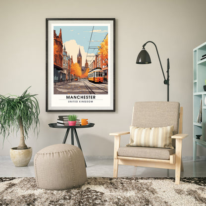 Affiche Manchester | impression de voyage Manchester | affiche de voyage Manchester | Affiche Grande Bretagne