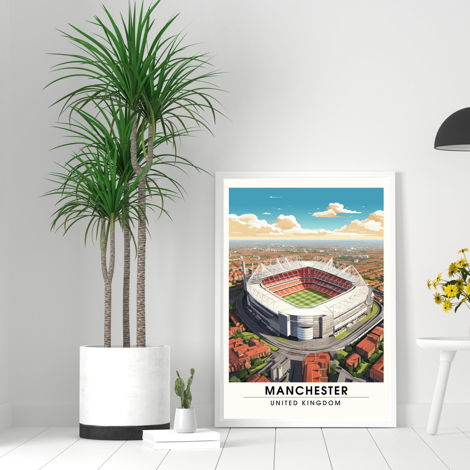 Affiche Manchester | impression de voyage Manchester | affiche de voyage Manchester | Affiche Old Trafford