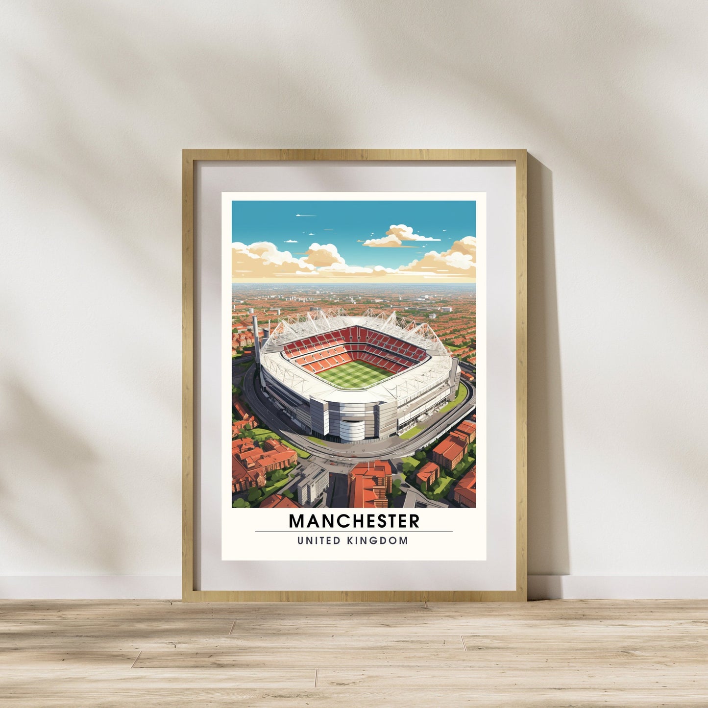 Affiche Manchester | impression de voyage Manchester | affiche de voyage Manchester | Affiche Old Trafford