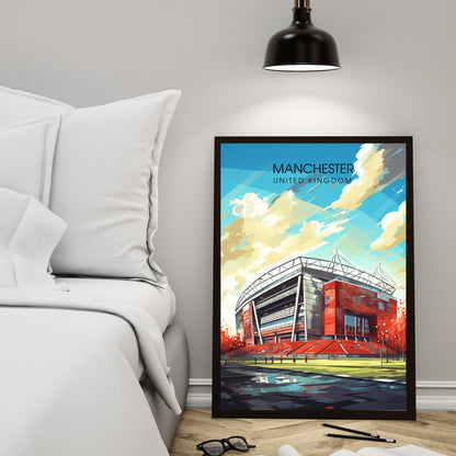 Affiche Manchester | impression de voyage Manchester | affiche de voyage Manchester | Affiche Old Trafford