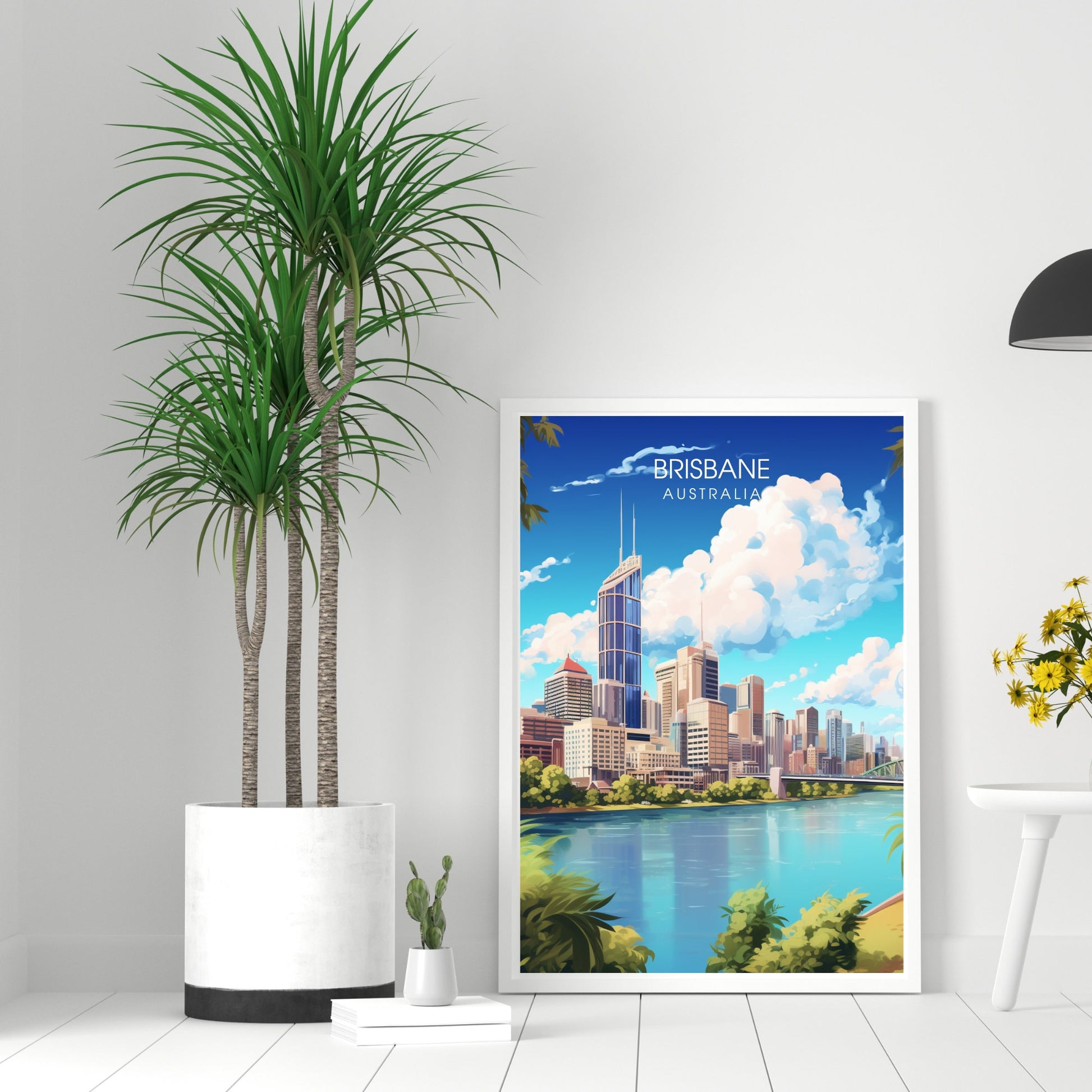 Affiche Brisbane | impression de voyage Brisbane | Impression Brisbane | Affiche Australie | Affiche de voyage