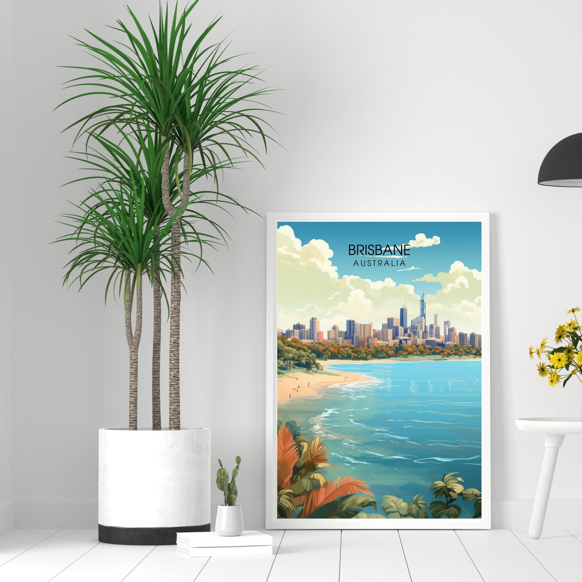 Affiche Brisbane | impression de voyage Brisbane | Impression Brisbane | Affiche Australie | Affiche de voyage