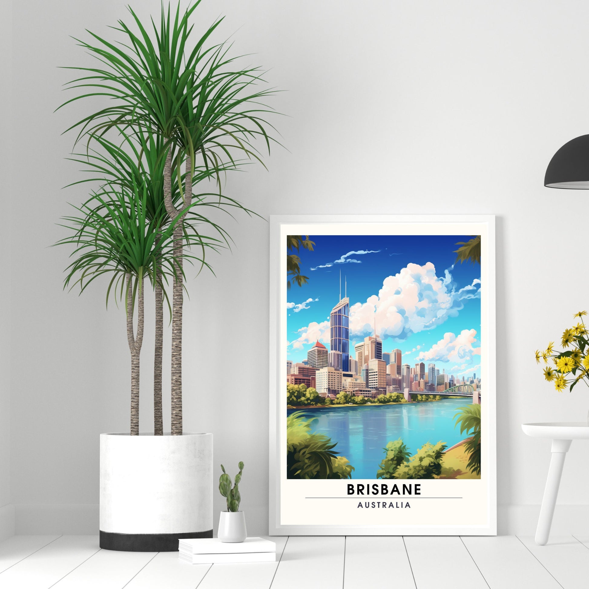 Affiche Brisbane | impression de voyage Brisbane | Impression Brisbane | Affiche Australie | Affiche de voyage