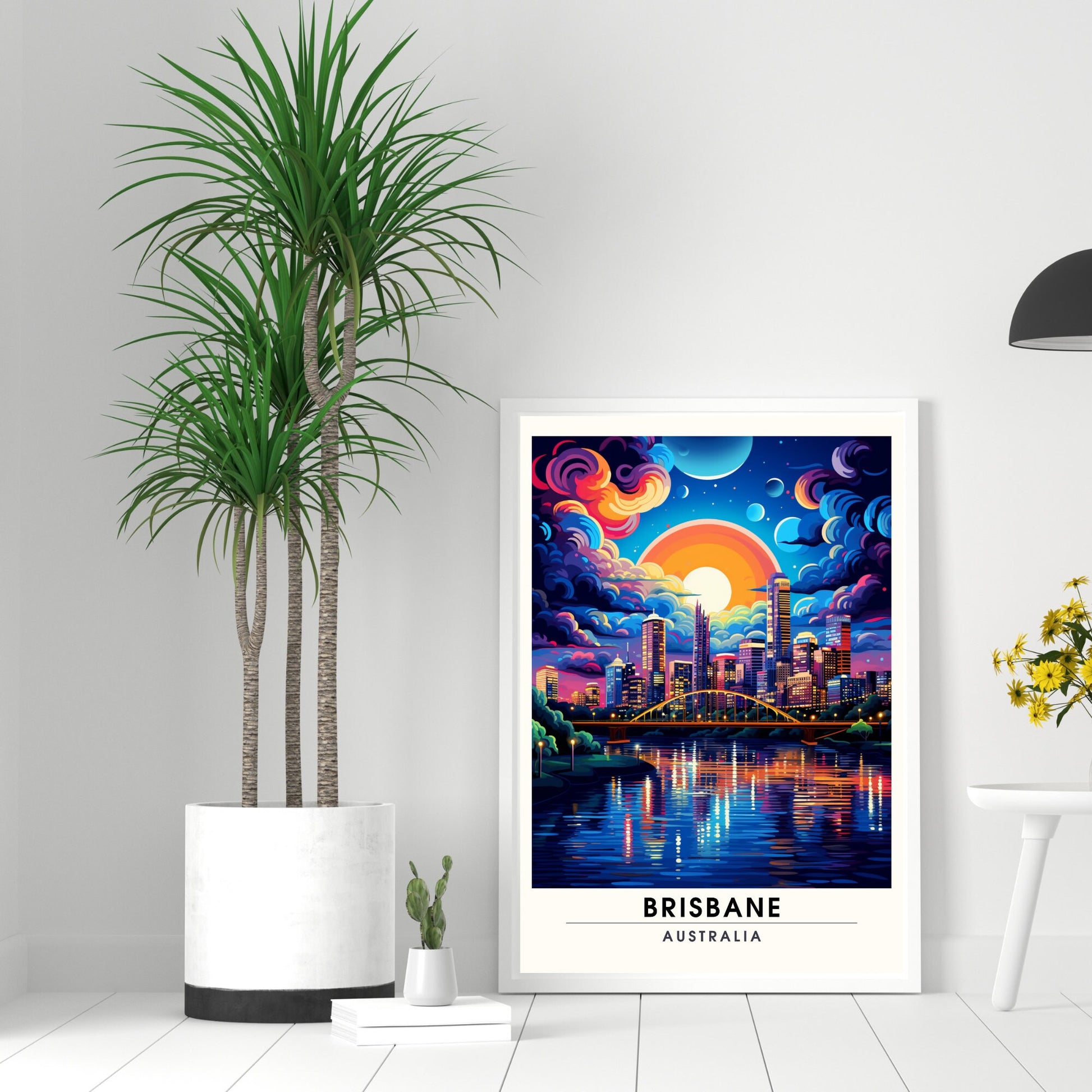 Affiche Brisbane | impression de voyage Brisbane | Impression Brisbane | Affiche Australie | Affiche de voyage