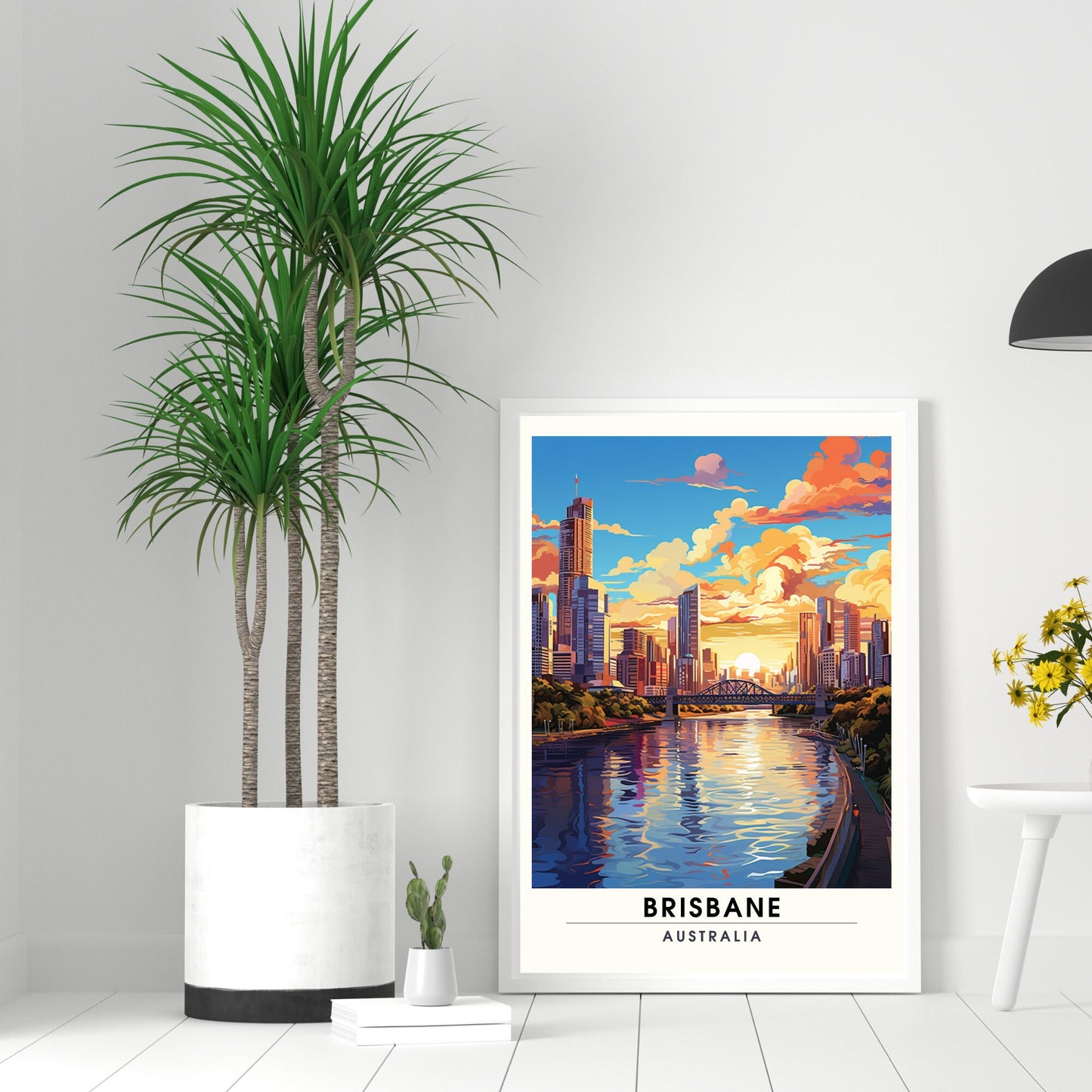 Affiche Brisbane | impression de voyage Brisbane | Impression Brisbane | Affiche Australie | Affiche de voyage