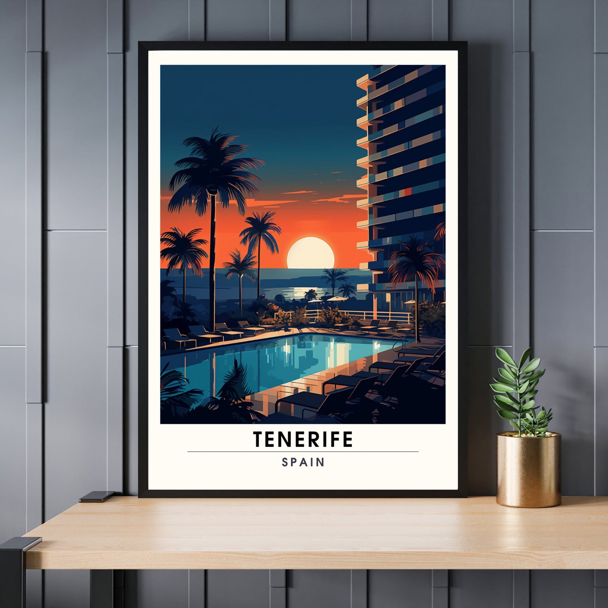 Affiche Tenerife | impression de voyage Tenerife | Impression Tenerife | Affiche Espagne | Affiche de voyage