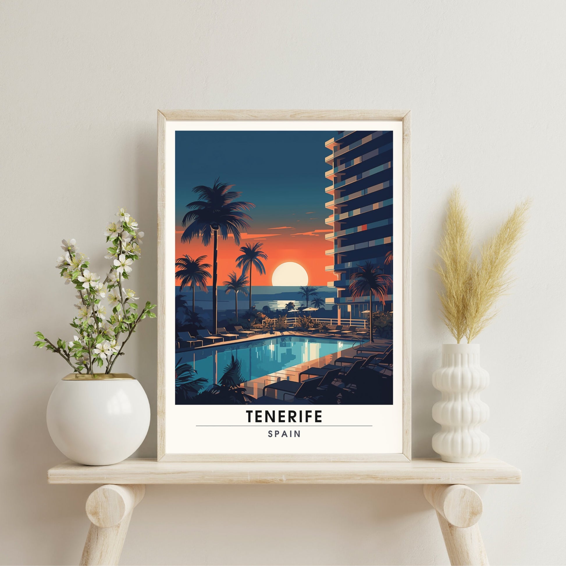 Affiche Tenerife | impression de voyage Tenerife | Impression Tenerife | Affiche Espagne | Affiche de voyage