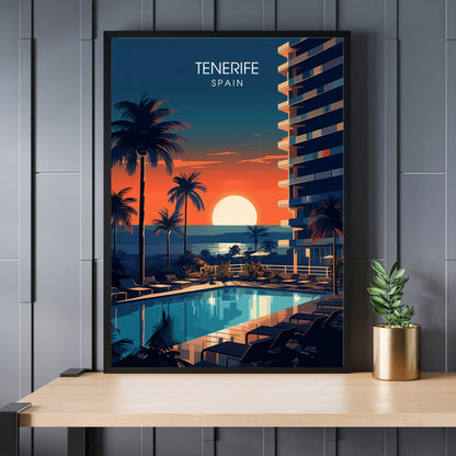 Affiche Tenerife | impression de voyage Tenerife | Impression Tenerife | Affiche Espagne | Affiche de voyage